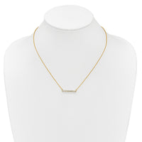 14k Diamond Bar 18 inch Necklace-PM3738-050-YA