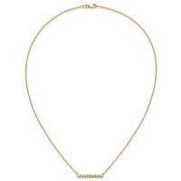 14k Diamond Bar 18 inch Necklace-PM3738-050-YA