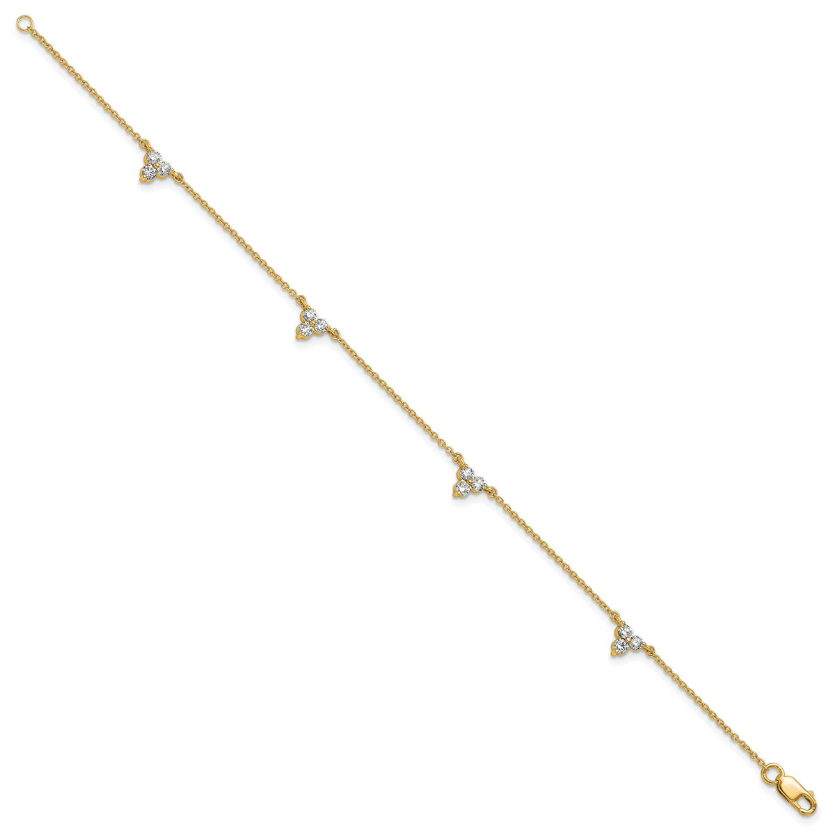 14k Diamond Multi Station 7 inch Bracelet-PM3746-060-YA