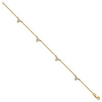 14k Diamond Multi Station 7 inch Bracelet-PM3746-060-YA