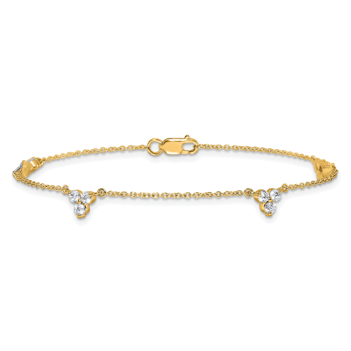 14k Diamond Multi Station 7 inch Bracelet-PM3746-060-YA