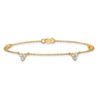 14k Diamond Multi Station 7 inch Bracelet-PM3746-060-YA