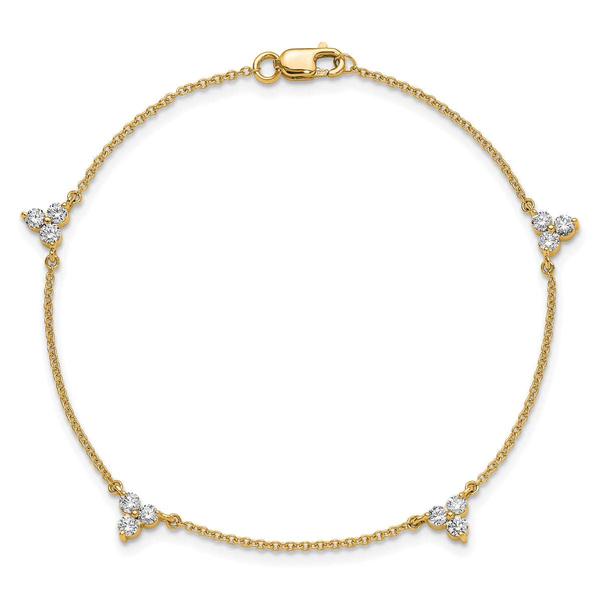 14k Diamond Multi Station 7 inch Bracelet-PM3746-060-YA