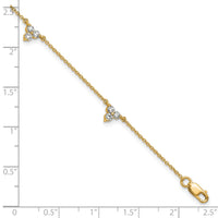 14k Diamond Multi Station 7 inch Bracelet-PM3746-060-YA