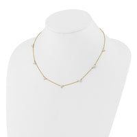 14k Diamond Multi Station 16 inch Necklace-PM3746-090-YA