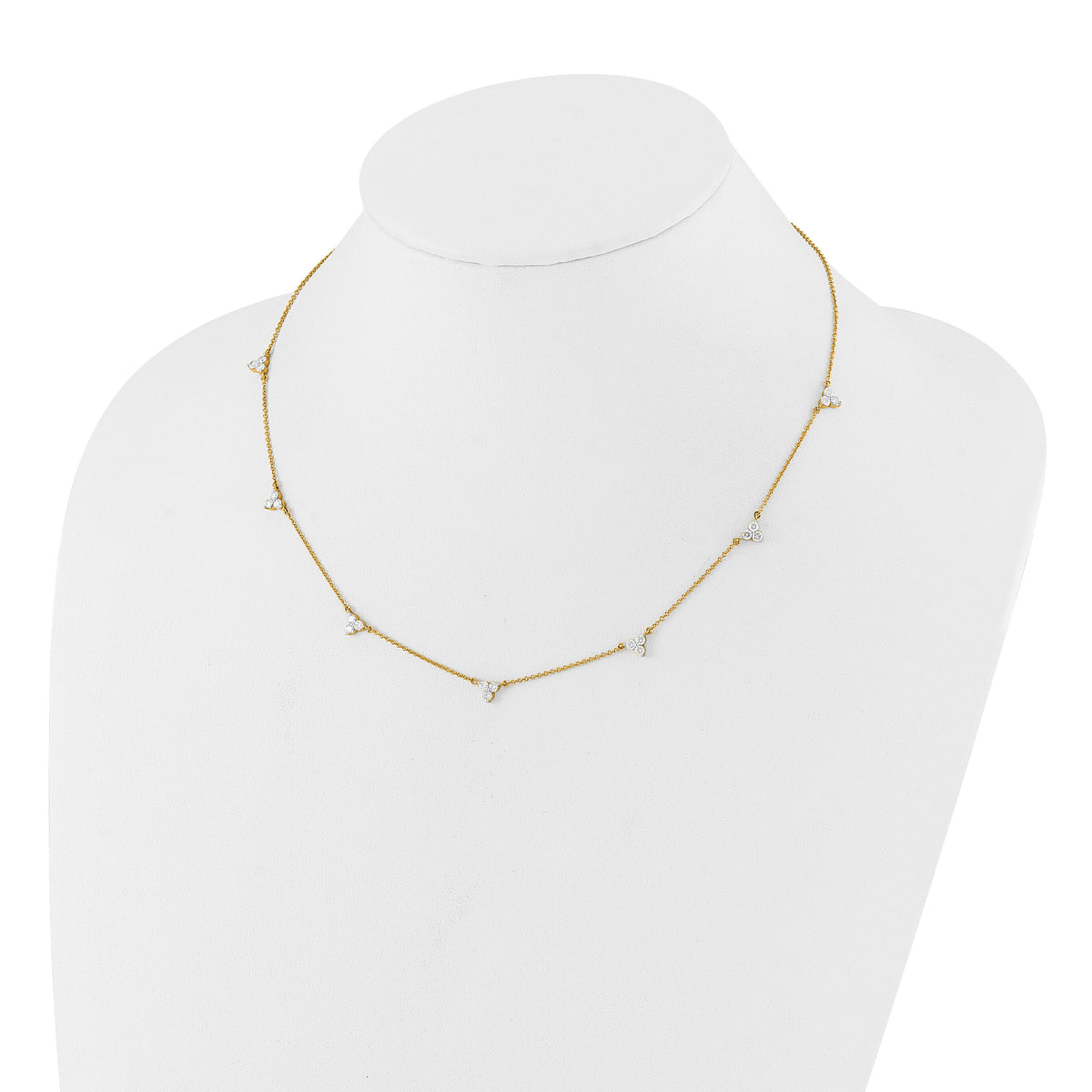 14k Diamond Multi Station 18 inch Necklace-PM3746-100-YA