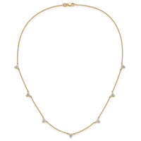 14k Diamond Multi Station 18 inch Necklace-PM3746-100-YA