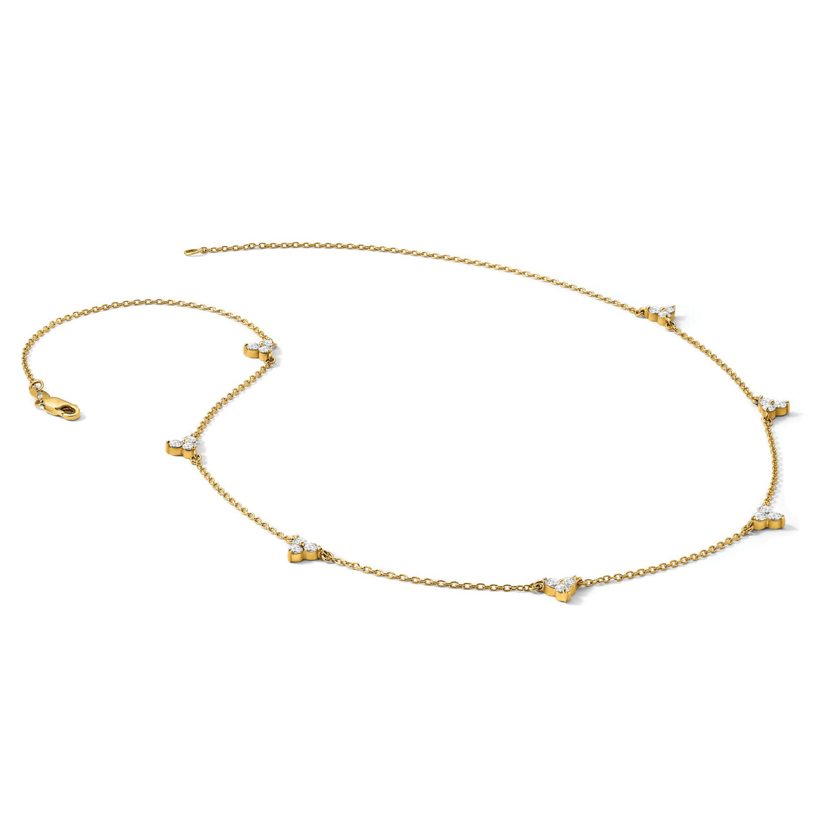14k Diamond Multi Station 18 inch Necklace-PM3746-100-YA