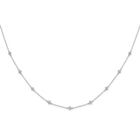 14k White Gold Diamond Multi Station Necklace-PM3753-050-WA