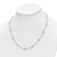 14k White Gold Diamond Multi Station Necklace-PM3753-050-WA