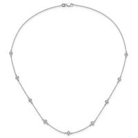14k White Gold Diamond Multi Station Necklace-PM3753-050-WA