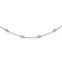 14k White Gold Diamond Multi Station Necklace-PM3753-050-WA