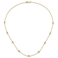 14k Diamond Multi Station Necklace-PM3753-050-YA