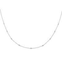 14k White Gold Diamond Multi Station Necklace-PM3754-050-WA