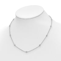 14k White Gold Diamond Multi Station Necklace-PM3754-050-WA