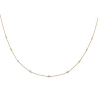 14k Diamond Multi Station Necklace-PM3754-050-YA