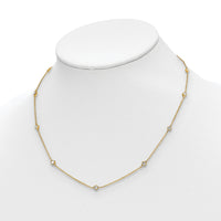 14k Diamond Multi Station Necklace-PM3754-050-YA