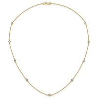 14k Diamond Multi Station Necklace-PM3754-050-YA