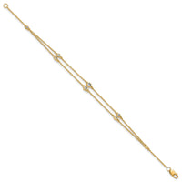 14k Diamond Multi Station Double Strand Bracelet-PM3755-025-YA
