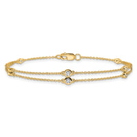 14k Diamond Multi Station Double Strand Bracelet-PM3755-025-YA