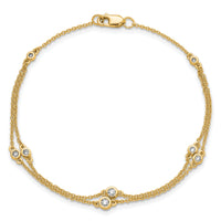 14k Diamond Multi Station Double Strand Bracelet-PM3755-025-YA