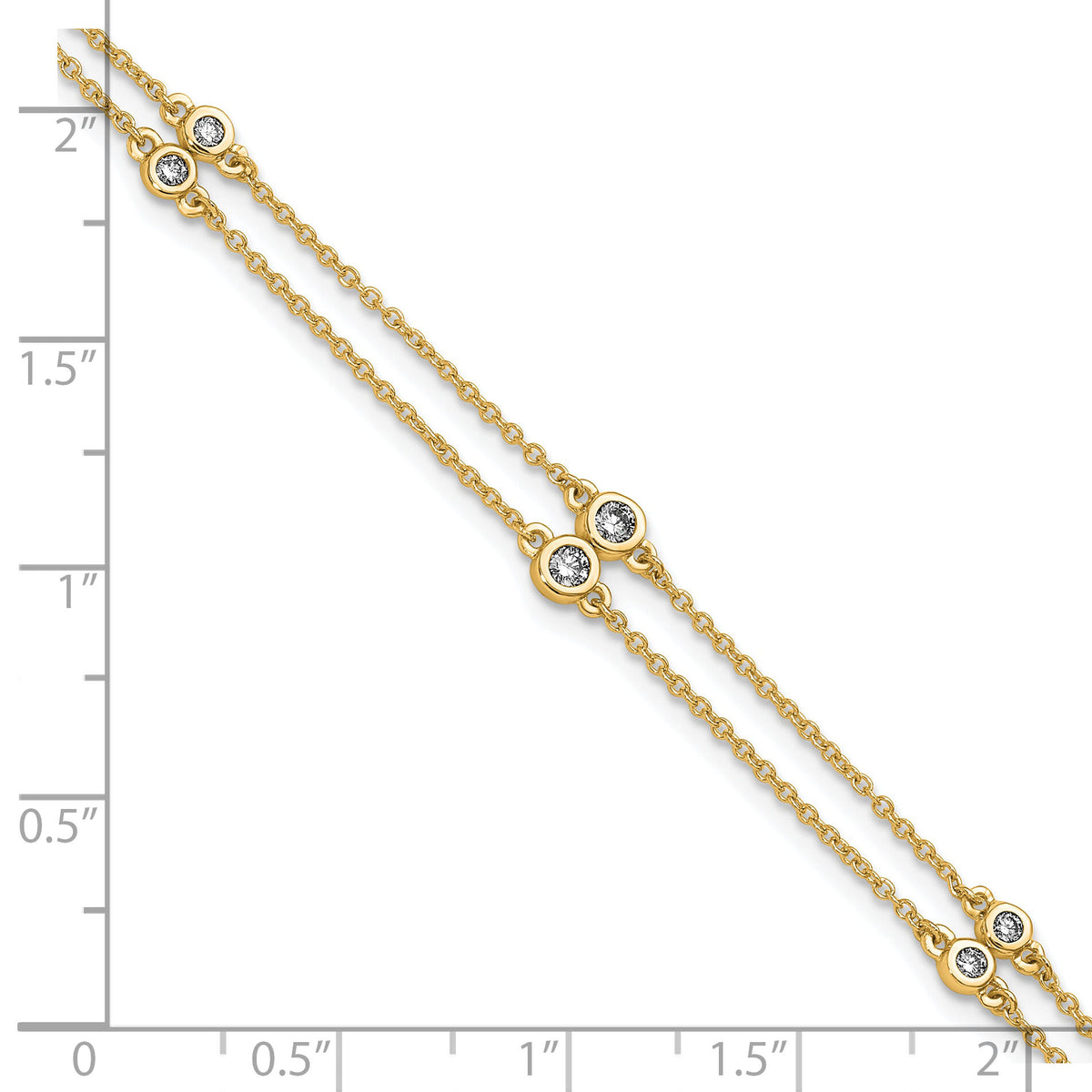 14k Diamond Multi Station Double Strand Bracelet-PM3755-025-YA