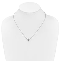 14k White Gold Diamond Bee 18 inch Necklace-PM3757-010-WA