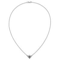 14k White Gold Diamond Bee 18 inch Necklace-PM3757-010-WA