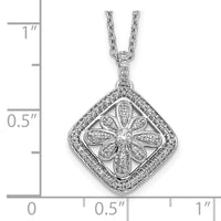 14k White Gold Diamond Vintage 18 inch Necklace-PM3794-025-WA