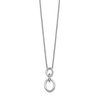 14k White Gold Diamond Ovals 18 inch Necklace-PM3802-004-WA