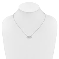 14k White Gold Diamond Infinity Heart 18 inch Necklace-PM3806-020-WA