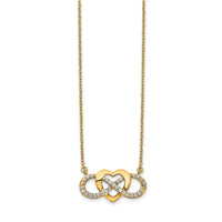 14k Diamond Infinity Heart 18 inch Necklace-PM3806-020-YA