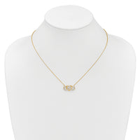 14k Diamond Infinity Heart 18 inch Necklace-PM3806-020-YA