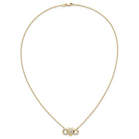 14k Diamond Infinity Heart 18 inch Necklace-PM3806-020-YA