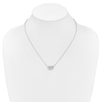 14k White Gold Diamond Lotus Flower 18 inch Necklace-PM3810-008-WA