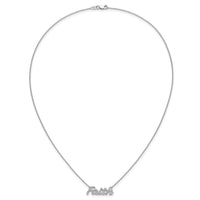 14k White Gold Diamond Faith 18 inch Necklace-PM3815-025-WA