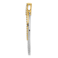 14k Two-tone 1ct. Diamond Double Oval Pendant-PM3819-100-YWA