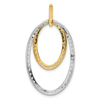14k Two-tone 1ct. Diamond Double Oval Pendant-PM3819-100-YWA