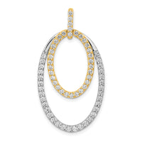 14k Two-tone 1ct. Diamond Double Oval Pendant-PM3819-100-YWA