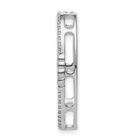 14k White Gold 1/4ct. Diamond Oval Chain Slide-PM3827-025-WA