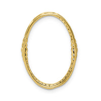 14k White Gold 1/4ct. Diamond Oval Chain Slide-PM3827-025-WA