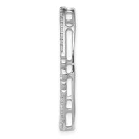 14k White Gold Diamond Oval Chain Slide Pendant-PM3827-075-WA