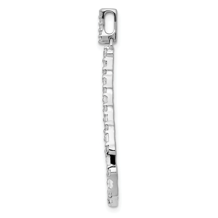 14k White Gold 1/2ct. Diamond Teardrop Pendant-PM3829-050-WA