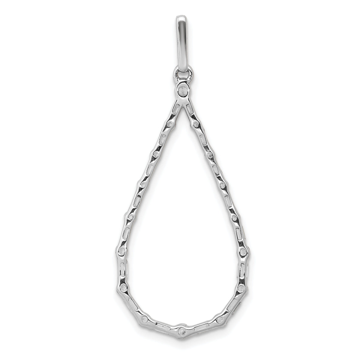 14k White Gold 1/2ct. Diamond Teardrop Pendant-PM3829-050-WA