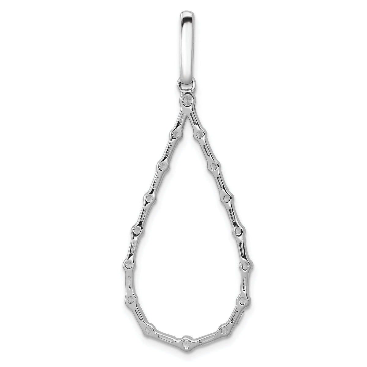 14k White Gold 3/4ct. Diamond Teardrop Pendant-PM3829-075-WA