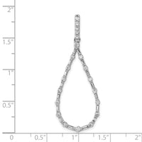 14k White Gold 3/4ct. Diamond Teardrop Pendant-PM3829-075-WA