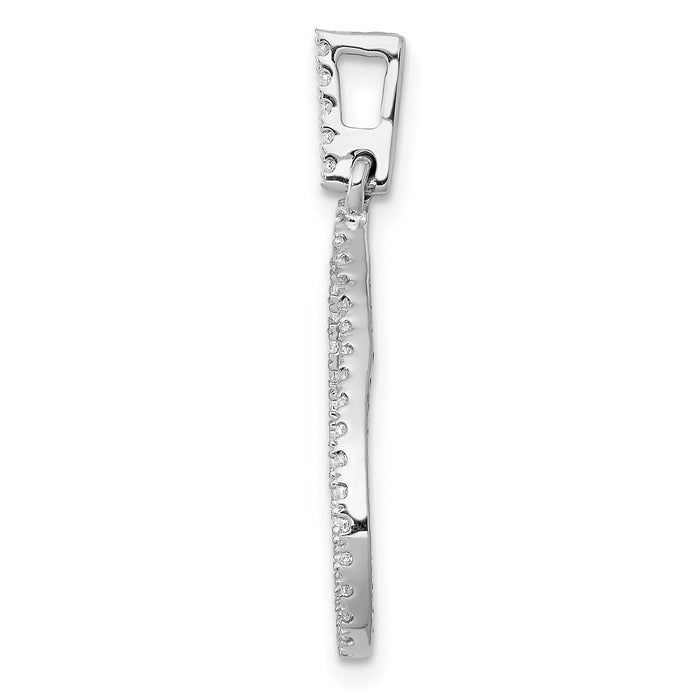 14k White Gold 1/4ct. Diamond Teardrop Pendant-PM3832-025-WA