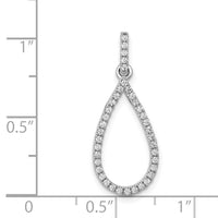 14k White Gold 1/4ct. Diamond Teardrop Pendant-PM3832-025-WA
