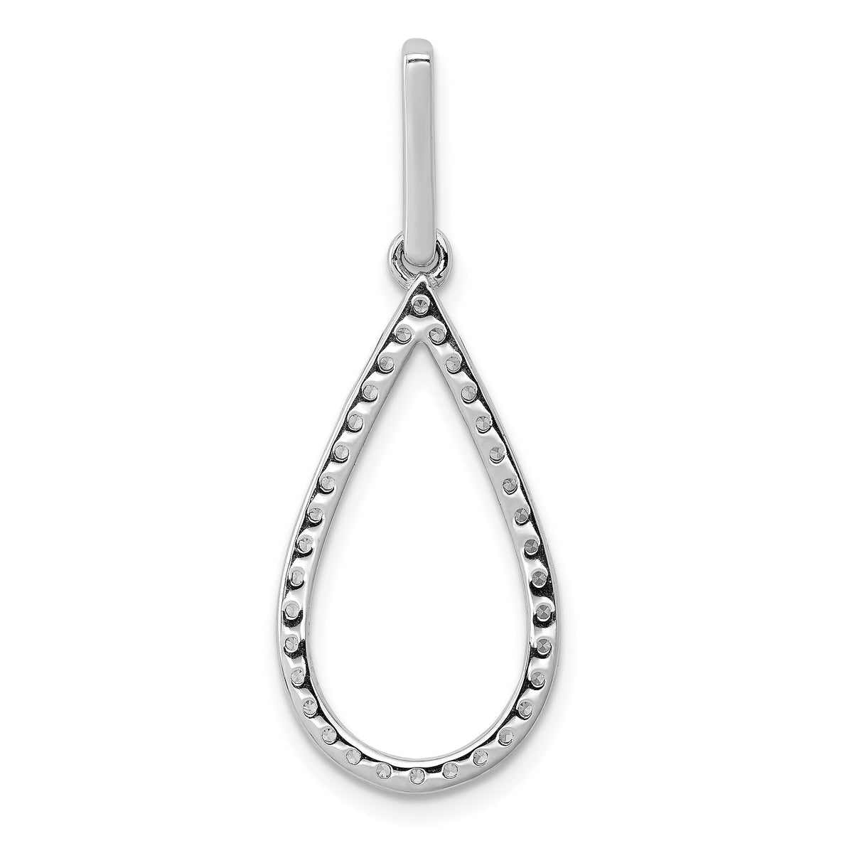 14k White Gold 1/2ct. Diamond Teardrop Pendant-PM3832-050-WA