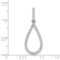 14k White Gold 1/2ct. Diamond Teardrop Pendant-PM3832-050-WA